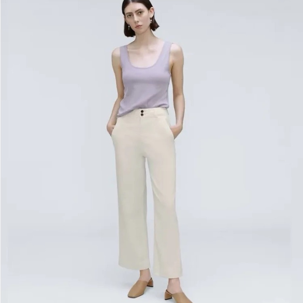 Everlane Bone Twill Wide-Leg Pants New With Tag